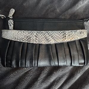 Elegant Black and Silver Clutch